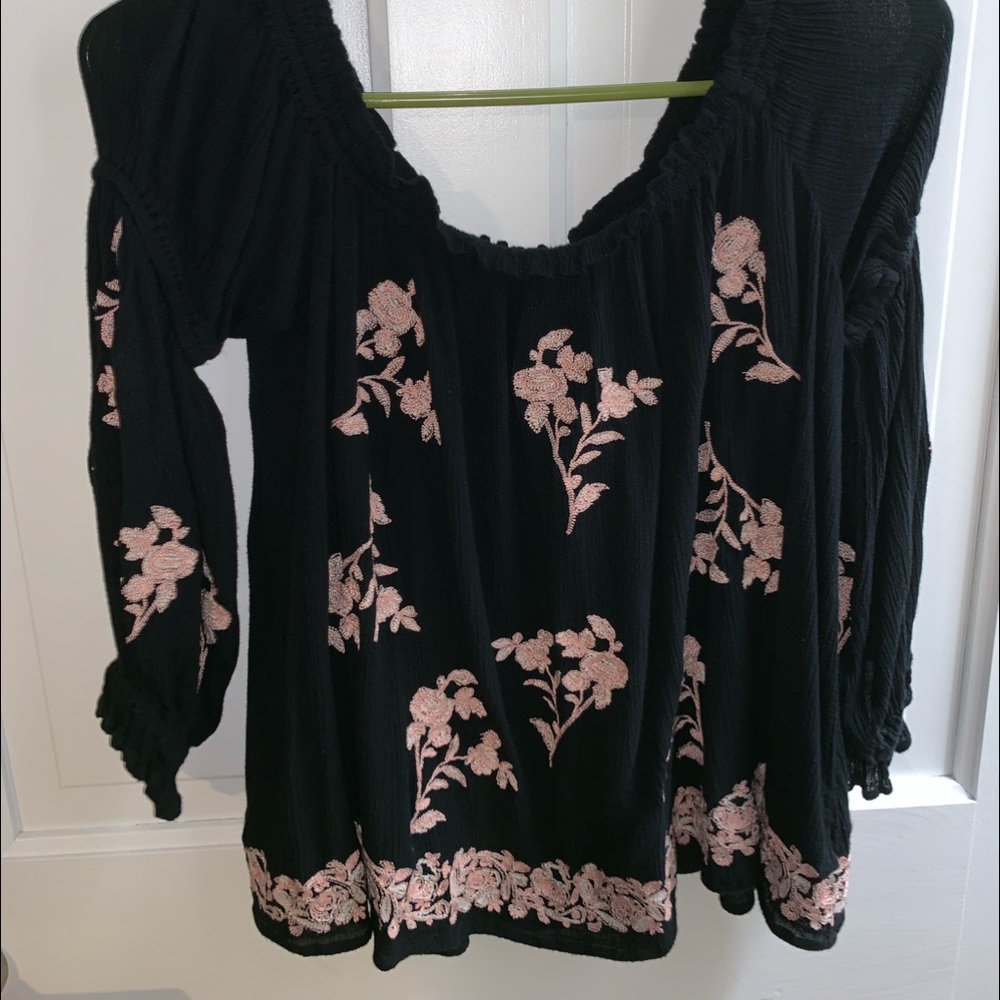 long sleeve off the shoulder top